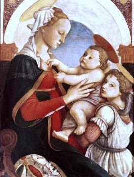  Sandro Pintura - La Virgen y el Niño con un ángel Sandro Botticelli